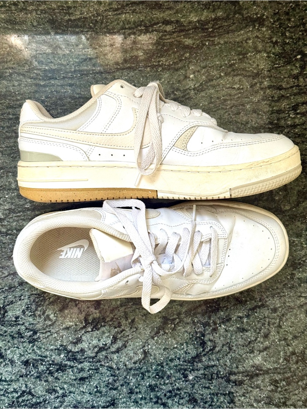 Nike Women’s Gamma Force Cream and White Low-Top Sneakers